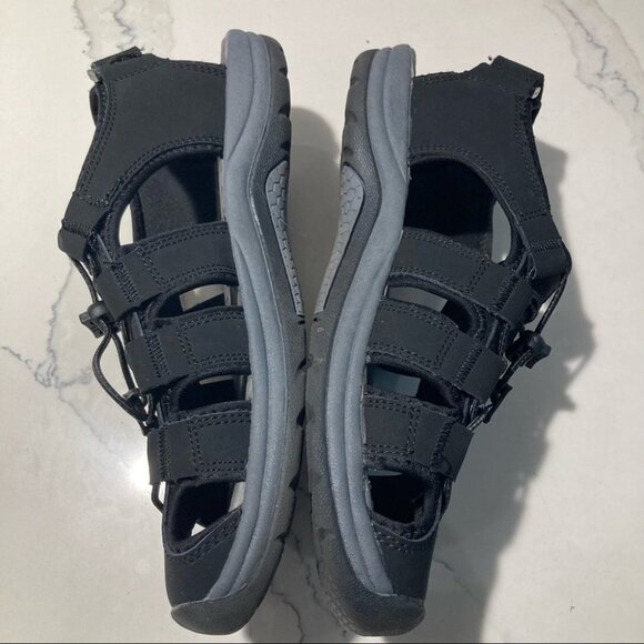 KHOMBU Sz 9D Hiking Walking Bungee Closure and Velcro Adjustable Strap  Shoes - Picture 8 of 9